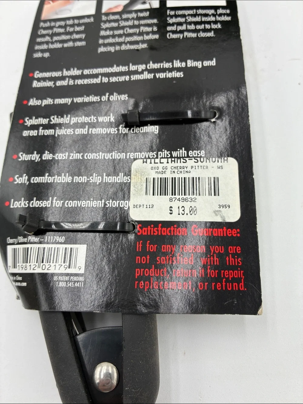 Oxo Good Grips Black Cherry & Olive Pitter Tool